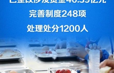 農(nóng)村學生營養(yǎng)餐問題整改金額超40億元