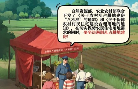 全國“土地日”|農(nóng)村亂占耕地建房“八不準(zhǔn)”系列漫畫海報